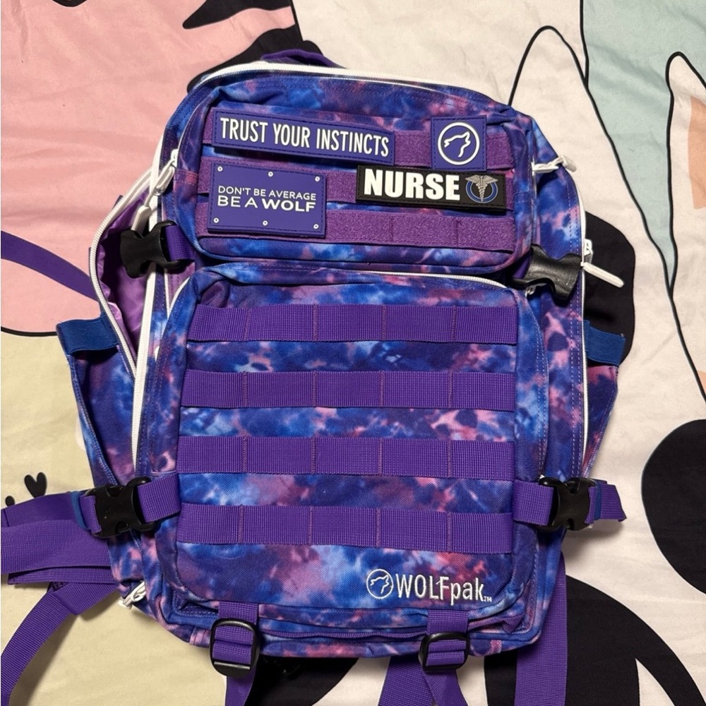 WOLF Purple Tie-Dye Women's Backpack
